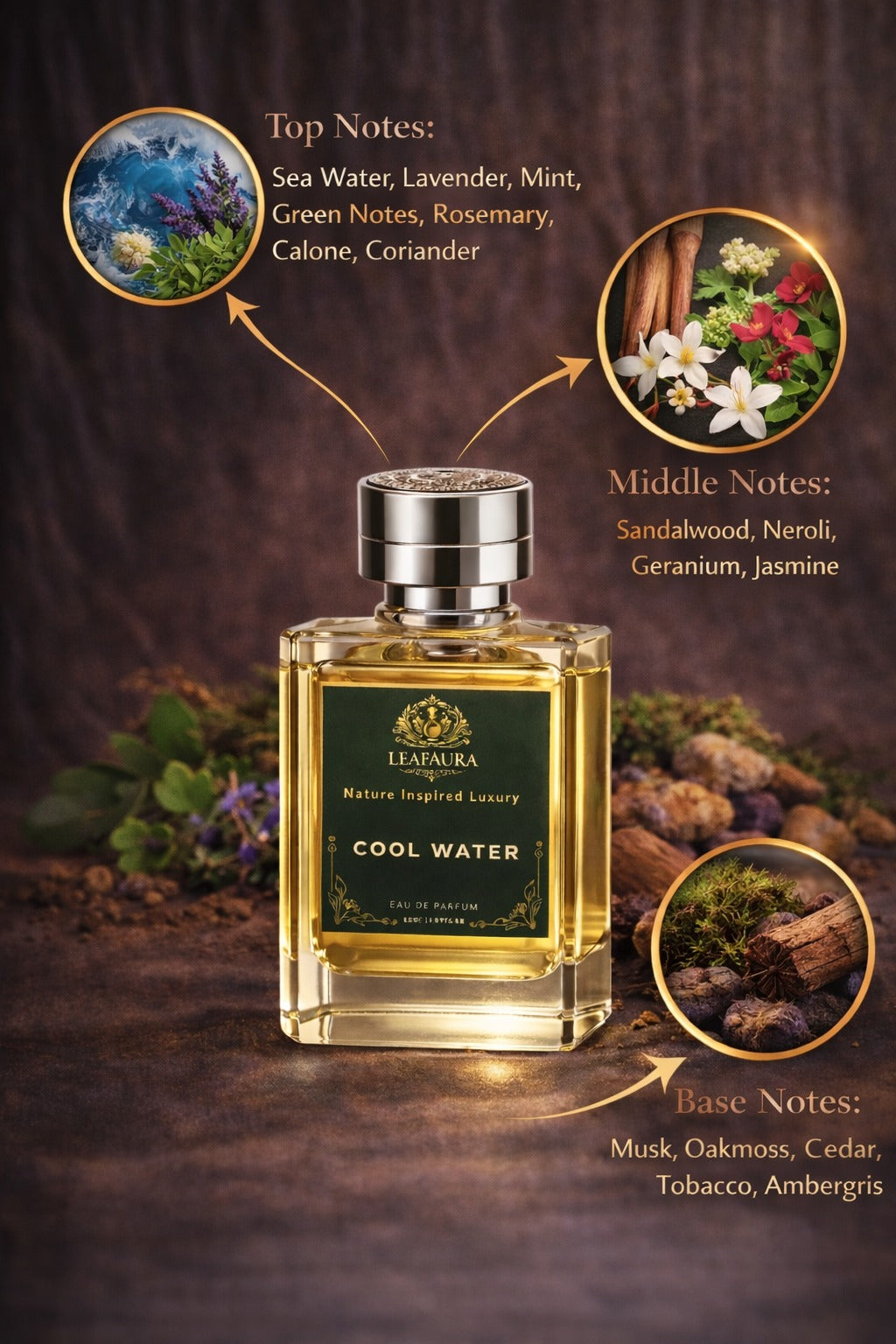 Cool Water By LeafAura | 50 ML